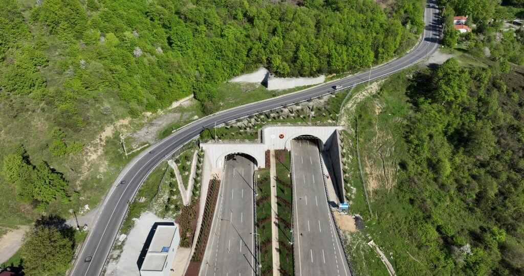 şile otoyolu havadan drone ile çekilmiş resim